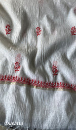 将图像加载到图库查看器中, Women's Lakhnavi Handcrafted Mul Chanderi Unstitched Kurta And Dupatta Set - HONC0273255