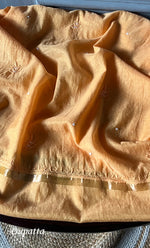 将图像加载到图库查看器中, Jazba Women's Lakhnavi Handcrafted Mul Chanderi Unstitched Kurta And Dupatta Set - HONC0295034