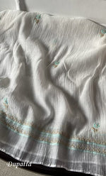 将图像加载到图库查看器中, Women's Lakhnavi Handcrafted Mul Chanderi Semi - stitched Kurta And Dupatta Set- HONC0314872