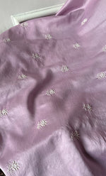 将图像加载到图库查看器中, Lucknowi Handcrafted Chanderi Silk Unstitched Chikankari Unisex Kurta Fabric - HONC0330186