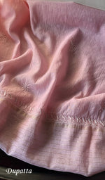 将图像加载到图库查看器中, Women's Lakhnavi Handcrafted Mul Chanderi Semi - Stitched Kurta And Dupatta Set - HONC0269237