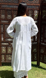 Load image into Gallery viewer, Women's Lucknowi Handcrafted Modal Cotton  Chikankari Kurti - HONC0151549