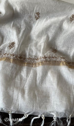 Load image into Gallery viewer, Women's Lakhnavi Handcrafted Mul Chanderi Unstitched Kurta And Dupatta Set - HONCO278134