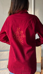 Load image into Gallery viewer, Women's Lucknowi Handcrafted Slub Cotton Chikankari Top - HONC0299113