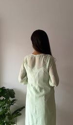 Load image into Gallery viewer, Women's Lakhnavi Handcrafted Modal Cotton Chikankari Kurti And Plazzo Set - HONC0371337