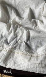 Load image into Gallery viewer, Women's Lakhnavi Handcrafted Mul Chanderi Semi - Stitched Angrakha And Dupatta Set- HONC0303235