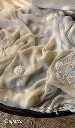 Load image into Gallery viewer, Misba Women's Lakhnavi Handcrafted Unstitched Cotton Chikankari Suit Material - HONC0289730