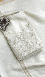 Load image into Gallery viewer, Women's Lakhnavi Handcrafted Mul Chanderi Kurta And Dupatta Set - HONC0188945