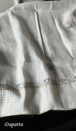 将图像加载到图库查看器中, Women's Lakhnavi Handcrafted Mul Chanderi Semi - Stitched Kurta And Dupatta Set - HONC0186713