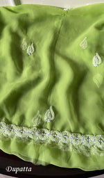 将图像加载到图库查看器中, Women's Lucknowi Handcrafted Faux-Georgette Chikankari Suit Material - HONC0263013