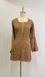 Load image into Gallery viewer, Women's Lucknowi Handcrafted Viscose Georgette Chikankari Top - HONC0101221