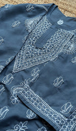 Load image into Gallery viewer, Women's Lucknowi Handcrafted Cotton Chikankari Kurti - HONC0273983
