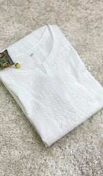 Load image into Gallery viewer, Mehreen Women's Lucknowi Handcrafted Cotton Chikankari Kurti - HONC0163024