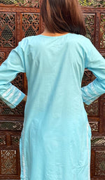 将图像加载到图库查看器中, Falak Women's Lucknowi Handcrafted Cotton Chikankari Kurti - HONC0220781