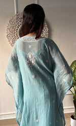 Load image into Gallery viewer, Rabia Women's Lucknowi Handcrafted Mul chanderi Chikankari Kaftan - HONC0326233