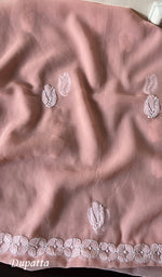 将图像加载到图库查看器中, Women's Lucknowi Handcrafted Faux-Georgette Chikankari Suit Material - HONC0263012