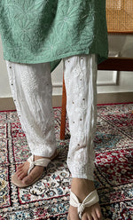将图像加载到图库查看器中, Women's Lucknowi Handcrafted Viscose Georgette Chikankari Pant - HONC0291675