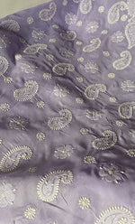 将图像加载到图库查看器中, Women's Lakhnavi Handcrafted Cotton Chikankari Unstitched Kurti Fabric - HONC0318490