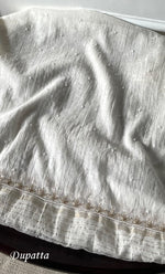 Load image into Gallery viewer, Jazba Women's Lakhnavi Handcrafted Mul Chanderi UnStitched Kurta And Dupatta Set - HONC0320724