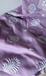 将图像加载到图库查看器中, Women's Lakhnavi Handcrafted Cotton Chikankari Unstitched Kurti Fabric - HONC0318768