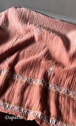 Load image into Gallery viewer, Women's Lakhnavi Handcrafted Mul Chanderi Semi - stitched Anarkali And Dupatta Set- HONC0284742