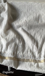 Load image into Gallery viewer, Irum Women's Lakhnavi Handcrafted Mul Chanderi Unstitched Kurta And Dupatta Set - HONC0297196