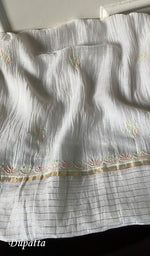 Load image into Gallery viewer, Baseema Women's Lakhnavi Handcrafted Chanderi Silk Semi - Stitched Kurta And Dupatta Set - HONC0258029