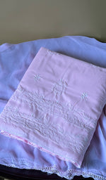 Load image into Gallery viewer, Women's Lakhnavi Handcrafted Cotton Chikankari Full Suit Material