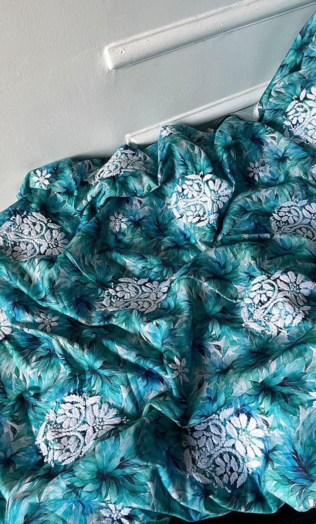 Women's Lakhnavi Handcrafted Cotton Chikankari Unstitched Kurti Fabric - HONC0315332