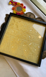 Load image into Gallery viewer, Chikankari Tray with Four Coasters - HONC0254721