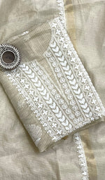 Load image into Gallery viewer, Women's Lakhnavi Handcrafted Kota Chanderi Kurta And Dupatta Set- HONC0178272