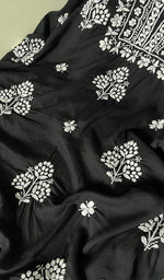 Load image into Gallery viewer, Women's Lakhnavi Handcrafted Modal Cotton Chikankari Unstitched Kurti Fabric - HONC0242110