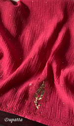 Load image into Gallery viewer, Women's Lakhnavi Handcrafted Maheshwari Mul Chanderi Kurta And Dupatta Set - HONC0288853