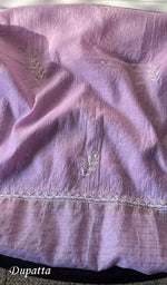Load image into Gallery viewer, Women's Lakhnavi Handcrafted Mul Chanderi Unstitched Kurta And Dupatta Set - HONC0258738