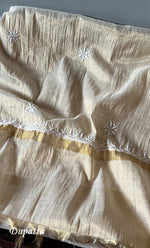 将图像加载到图库查看器中, Women's Lakhnavi Handcrafted Tissue Chanderi Unstitched Kurta And Dupatta Set - HONC0284688