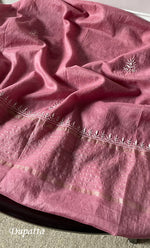 将图像加载到图库查看器中, Women's Lakhnavi Handcrafted Mul Chanderi Semi - Stitched Anarkali And Dupatta Set - HONC0304463