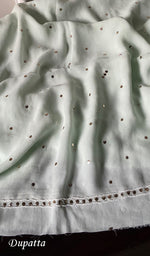 Load image into Gallery viewer, Zubina Women's Lakhnavi Handcrafted Viscose Georgette Chikankari Unstitched Full Suit Material - HONC0203909