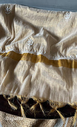 将图像加载到图库查看器中, Women's Lakhnavi Handcrafted Tissue Chanderi Unstitched Kurta And Dupatta Set - HONC0278200