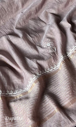 将图像加载到图库查看器中, Women's Lakhnavi Handcrafted Mul Chanderi Semi - Stitched Angrakha And Dupatta Set - HONC0289490