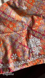 Load image into Gallery viewer, Alveena Women's Lakhnavi Handcrafted Cotton Chikankari Suit Material- HONC0251559