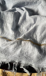 Load image into Gallery viewer, Women's Lakhnavi Handcrafted Linen Cotton Semi -Stitched Anarkali And Dupatta Set - HONC0273149