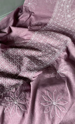 将图像加载到图库查看器中, Women's Lakhnavi Handcrafted Cotton Chikankari Unstitched Kurti Fabric - HONC0313490