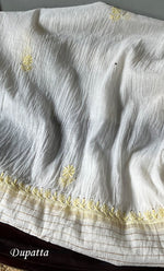 Load image into Gallery viewer, Women's Lakhnavi Handcrafted Mul Chanderi Unstitched Kurta And Dupatta Set- HONC0278933