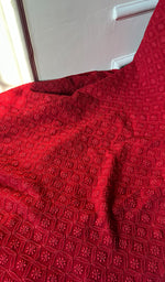 Load image into Gallery viewer, Lucknowi Handcrafted Viscose Georgette Chikankari Unstitched Men's Kurta Fabric - HONC0242209