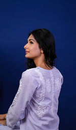Load image into Gallery viewer, Nargish Women's Lucknowi Handcrafted Cotton Chikankari Kurti - HONC0171354