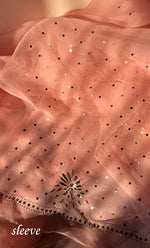 将图像加载到图库查看器中, Marifa Women's Lakhnavi Handcrafted Pure Organza Chikankari Unstitched Kurta And Dupatta Set- HONC0296144