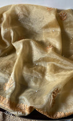 将图像加载到图库查看器中, Women's Lakhnavi Handcrafted Organza Chikankari Unstitched Full Suit Material - HONC0271204