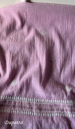 Load image into Gallery viewer, Women's Lakhnavi Handcrafted Maheshwari Mul Chanderi Unstitched Kurta And Dupatta Set - HONC0282252