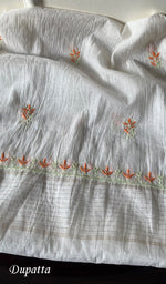 将图像加载到图库查看器中, Women's Lakhnavi Handcrafted Mul Chanderi Unstitched Kurta And Dupatta Set - HONC0266916