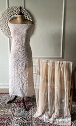 将图像加载到图库查看器中, Vamika Women's Lucknowi Handcrafted Faux-Georgette Unstitched Chikankari Suit Material - HONC0330346